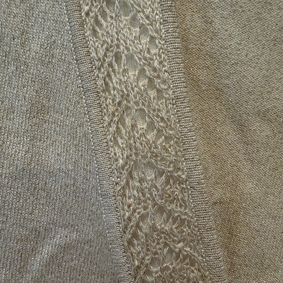 Apostrophe Metallic Cream Wrap Sweater - Picture 2 of 6